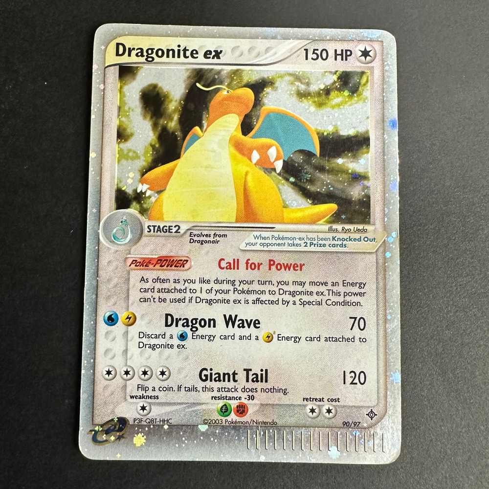Pokemon TCG Dragonite ex 90/97 EX Dragon Ultra Rare Holofoil MP